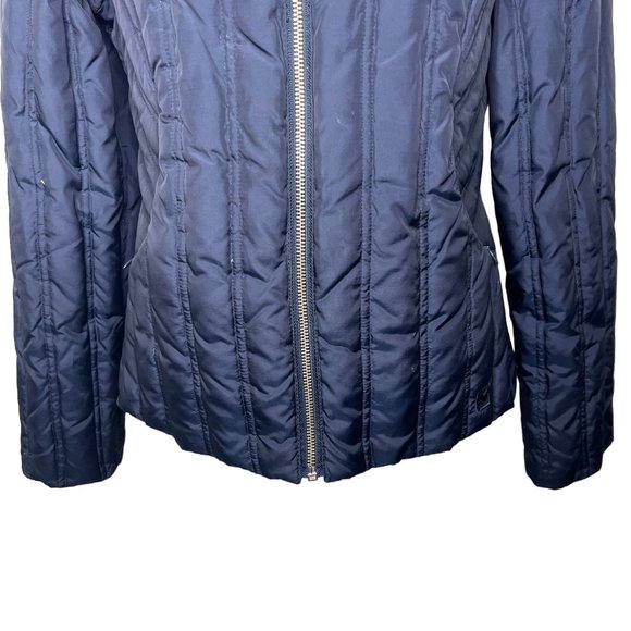 MICHAEL Michael Kors Multi Pocket Reversible Puffer Jacket Blue Grey Size S - Picture 5 of 17